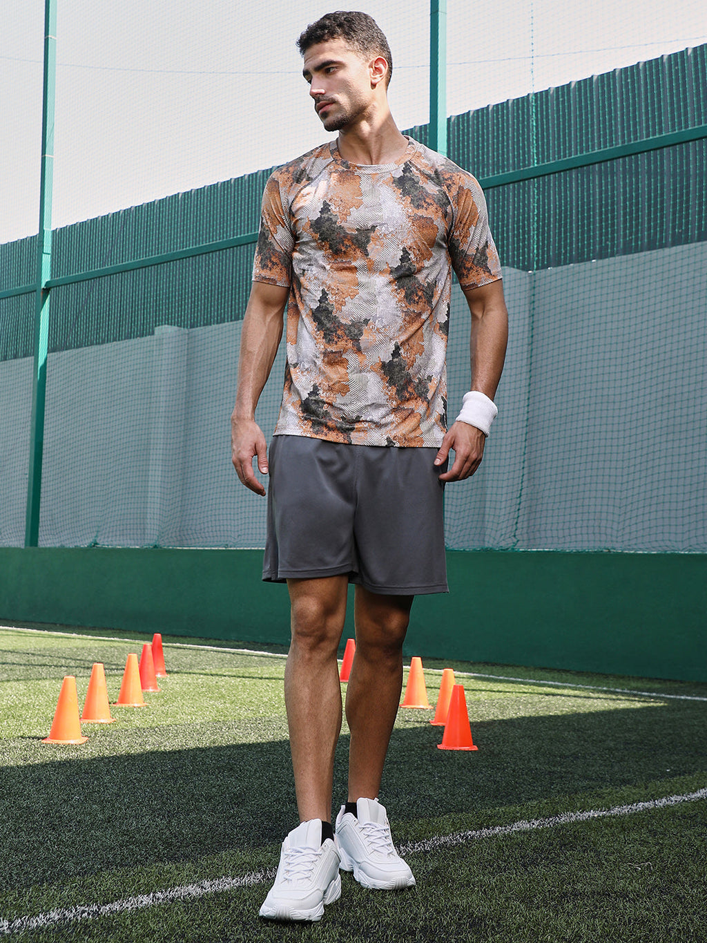 Blur-Imprint Activewear T-Shirt