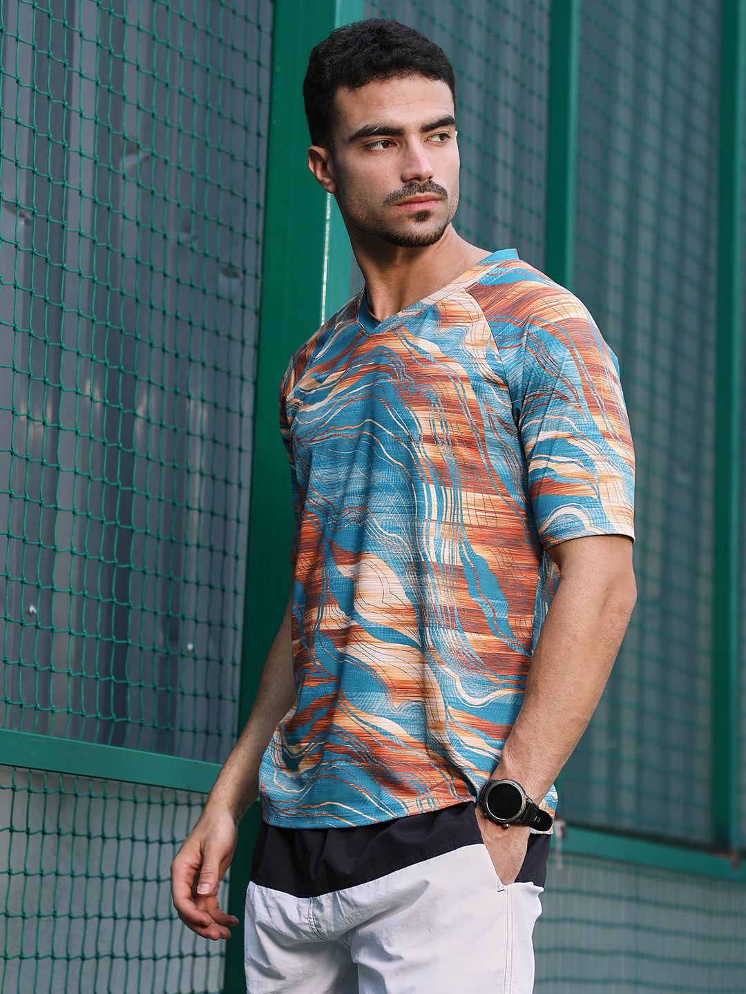 Lined-Dye Activewear T-Shirt
