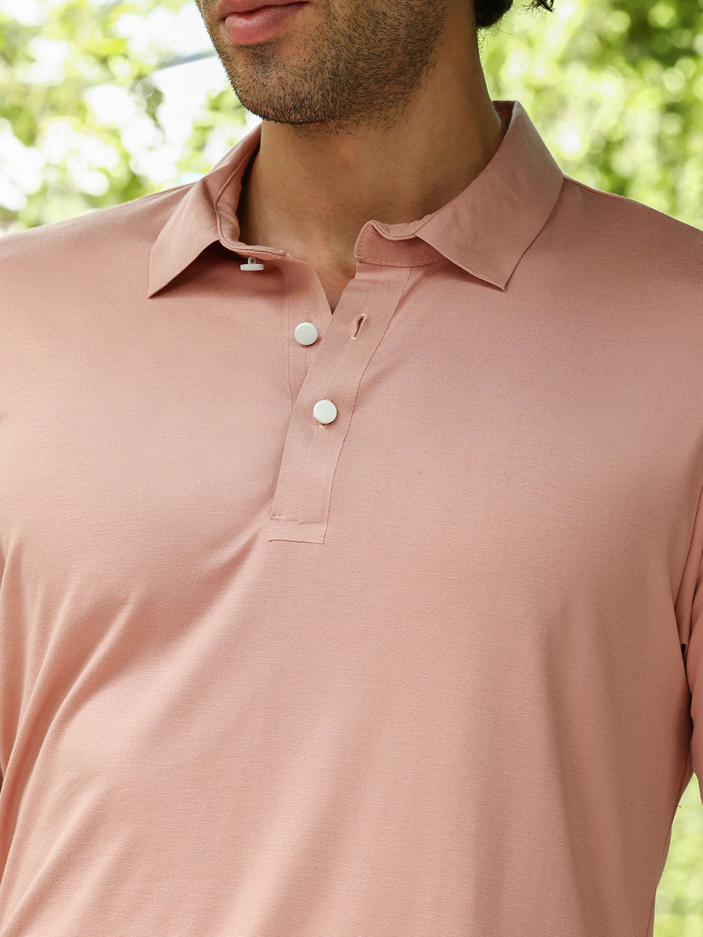 Seamless Ribbed Polo T-Shirt