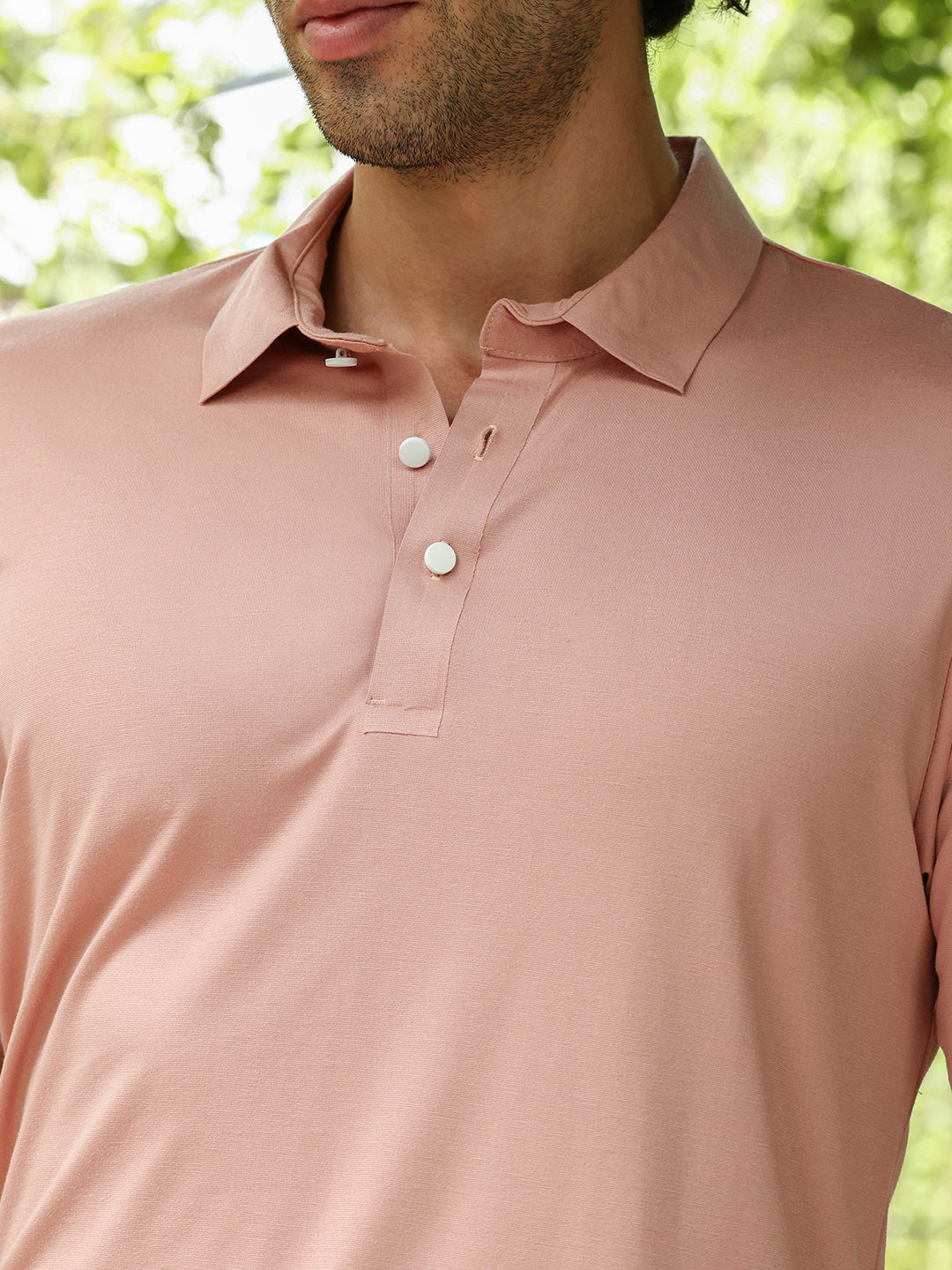 Seamless Ribbed Polo T-Shirt