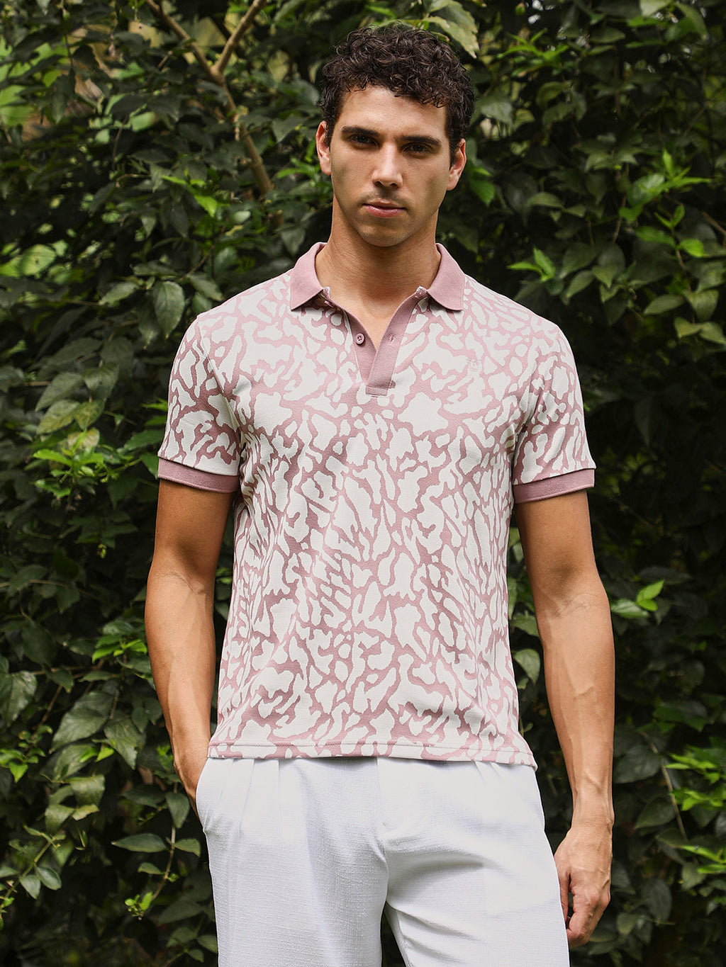 Blob-Jacquard Polo T-Shirt