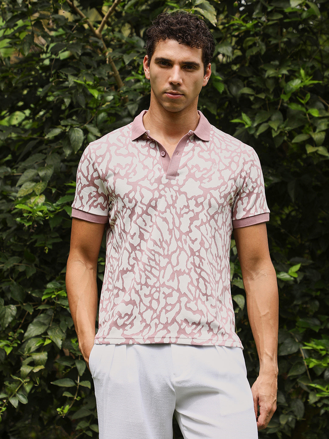 Blob-Jacquard Polo T-Shirt