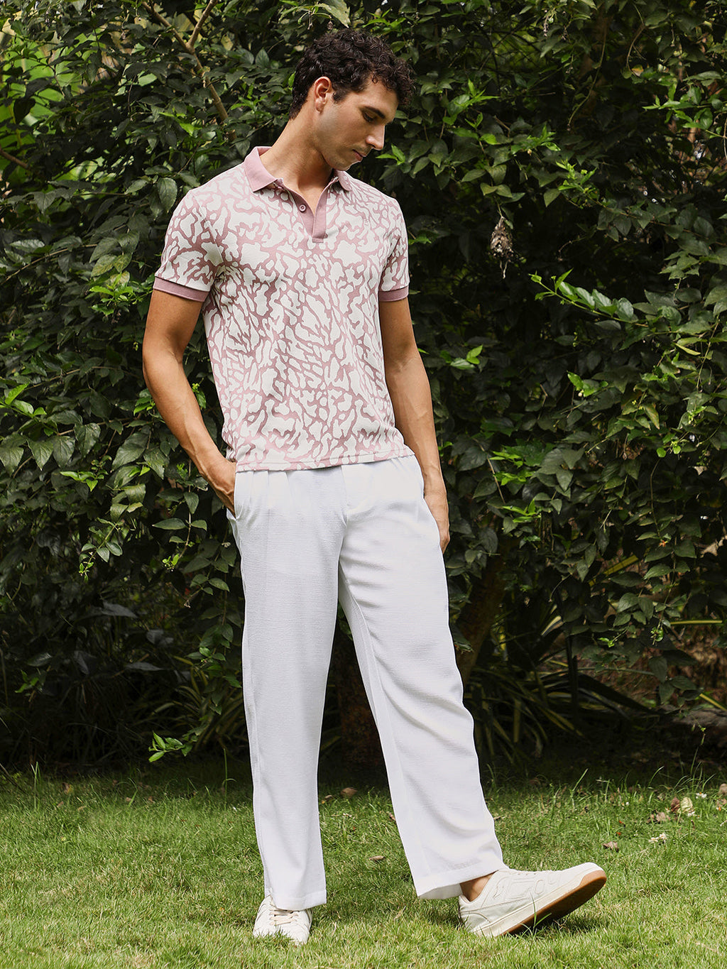 Blob-Jacquard Polo T-Shirt