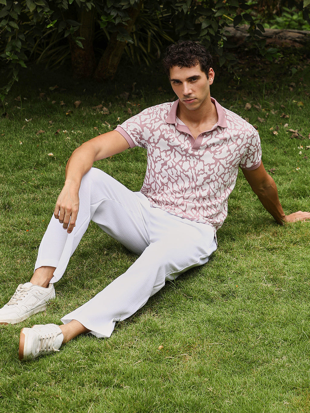 Blob-Jacquard Polo T-Shirt