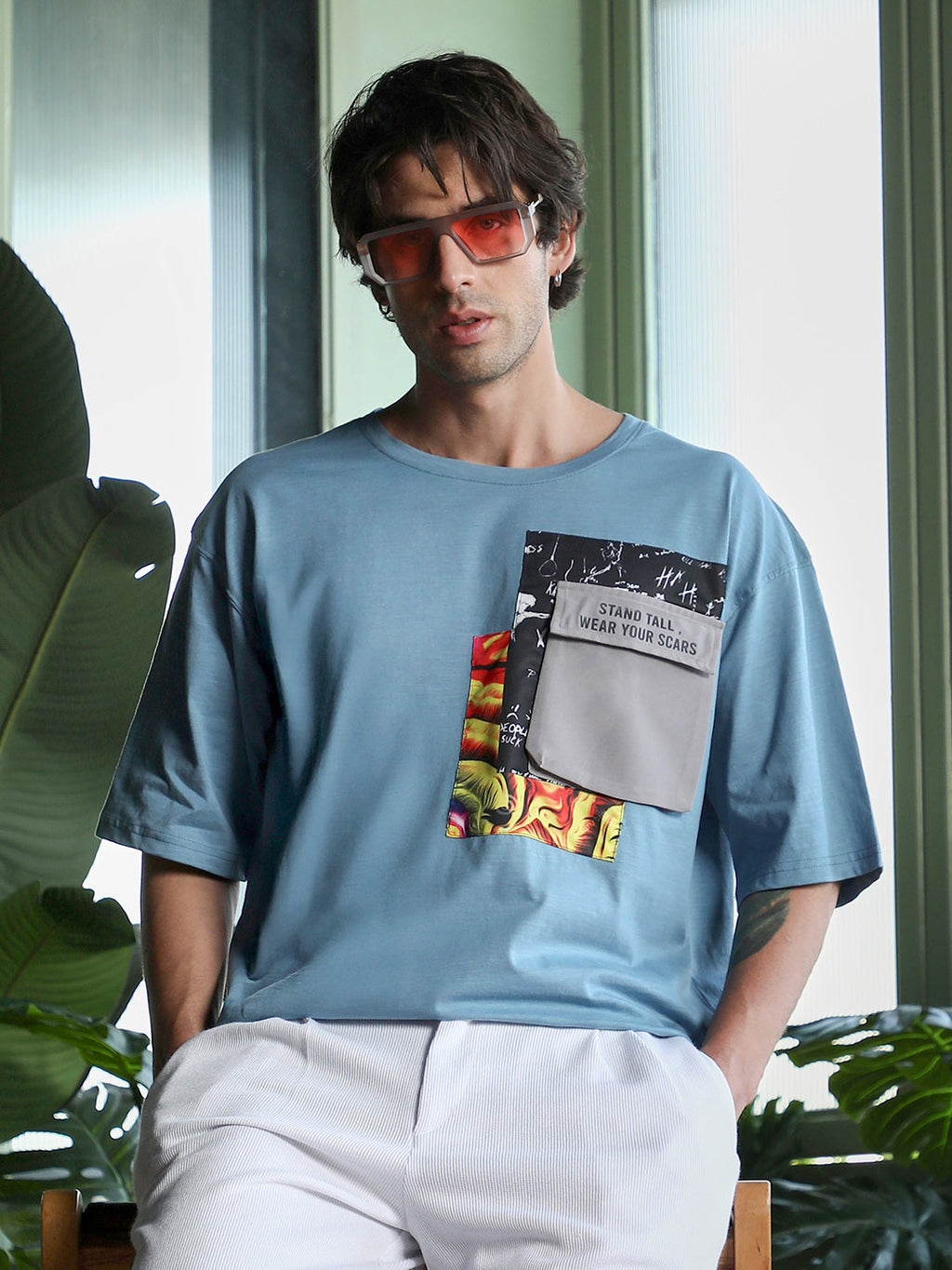 Escape-Ordinary Imprint Oversized T-Shirt