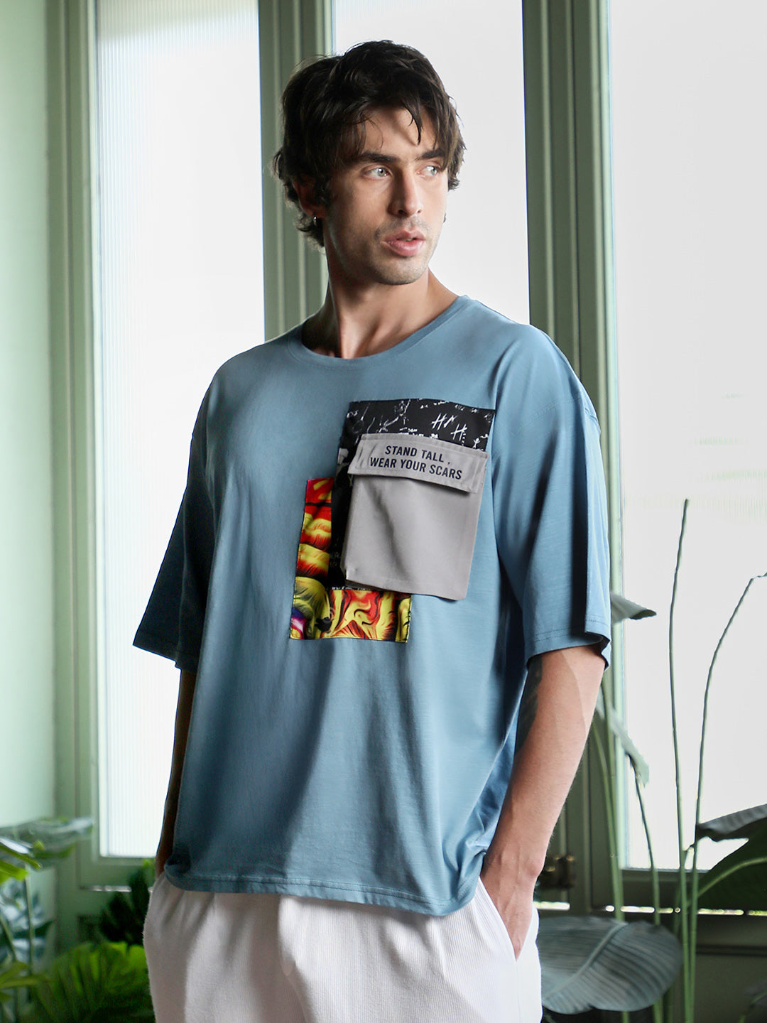 Escape-Ordinary Imprint Oversized T-Shirt