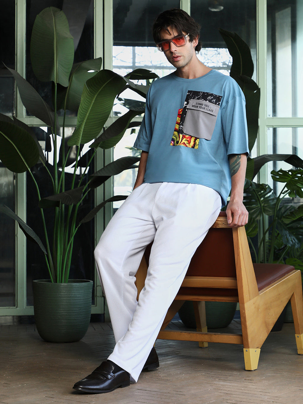 Escape-Ordinary Imprint Oversized T-Shirt