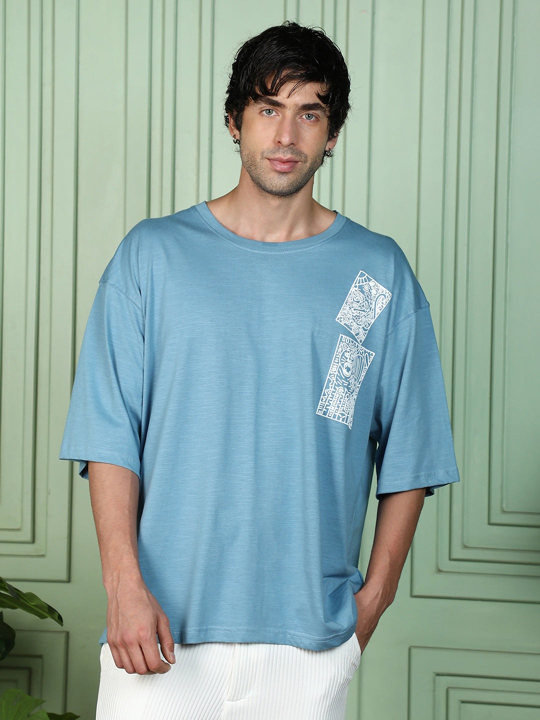 Animal-Farm Imprint Oversized T-Shirt