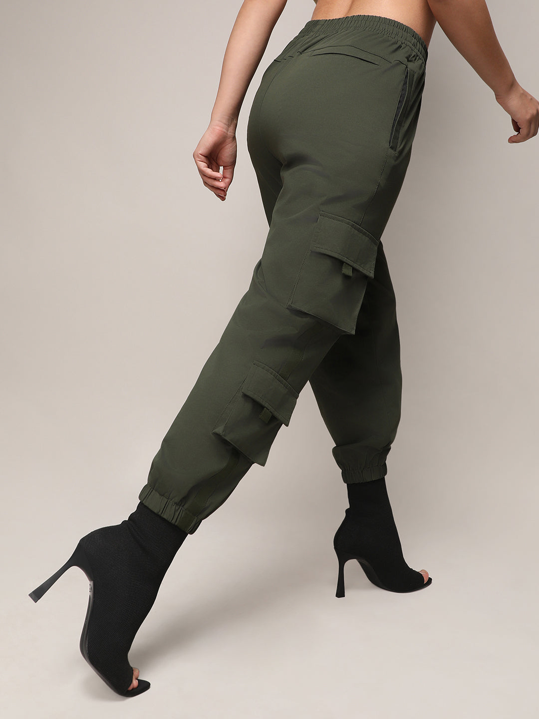 Cuffed Hem Cargo Trousers