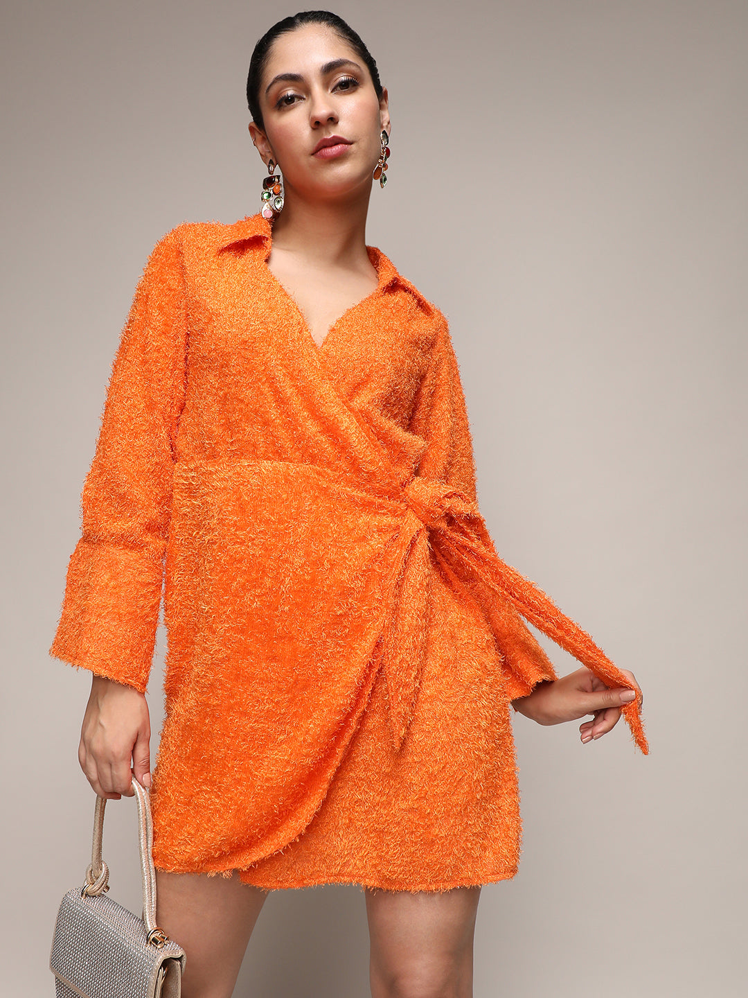 Sherpa Wrap Dress