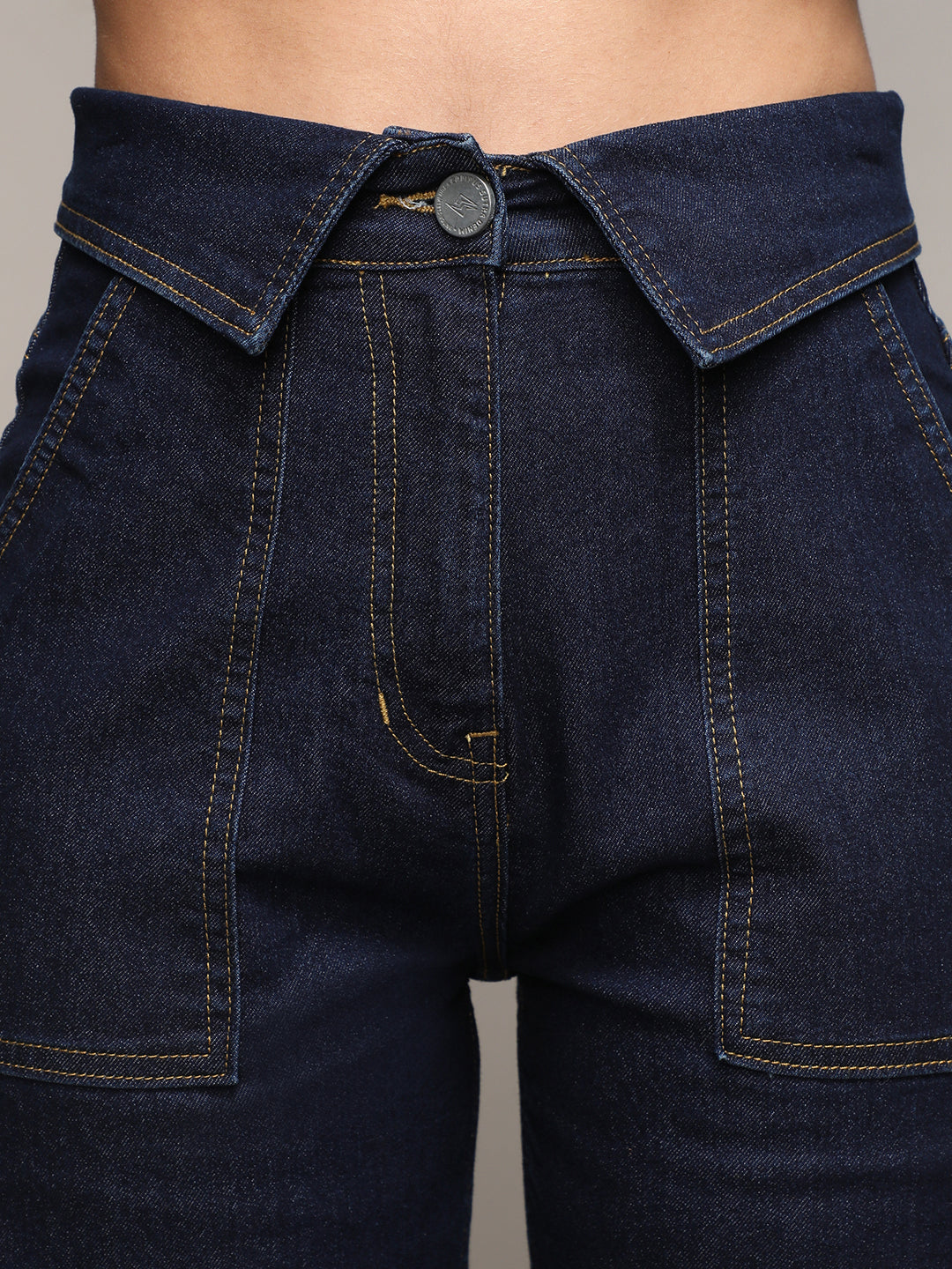 Collared Denim Jeans