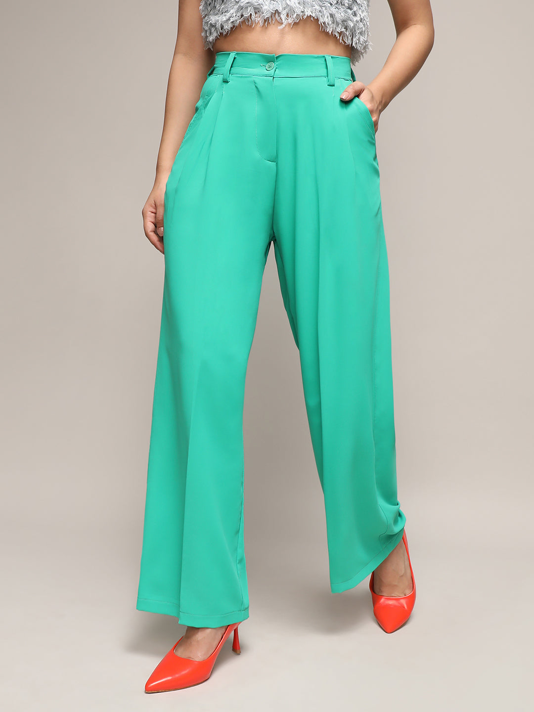 Straight Fit Tailored Trousers