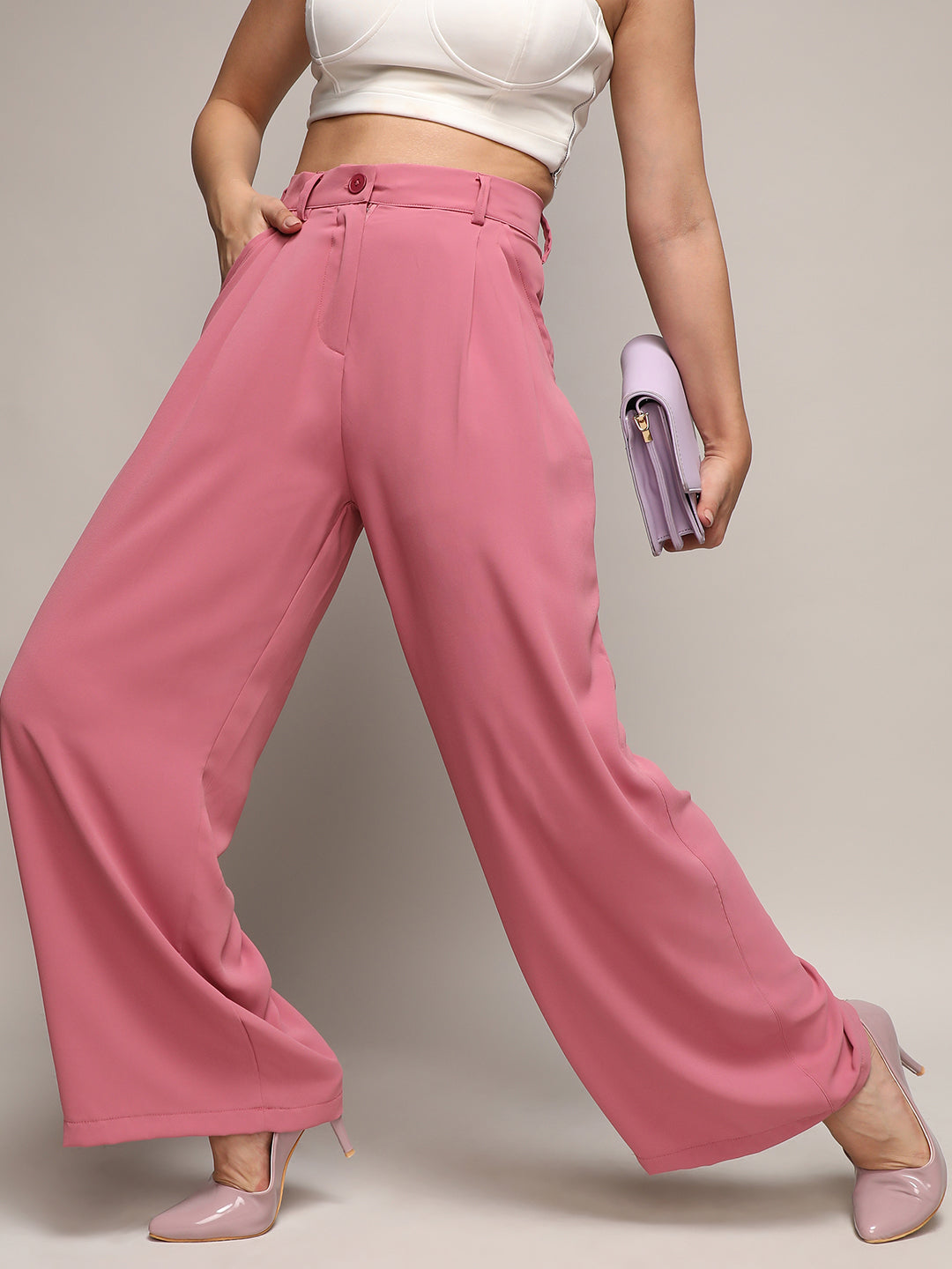 Straight Fit Tailored Trousers