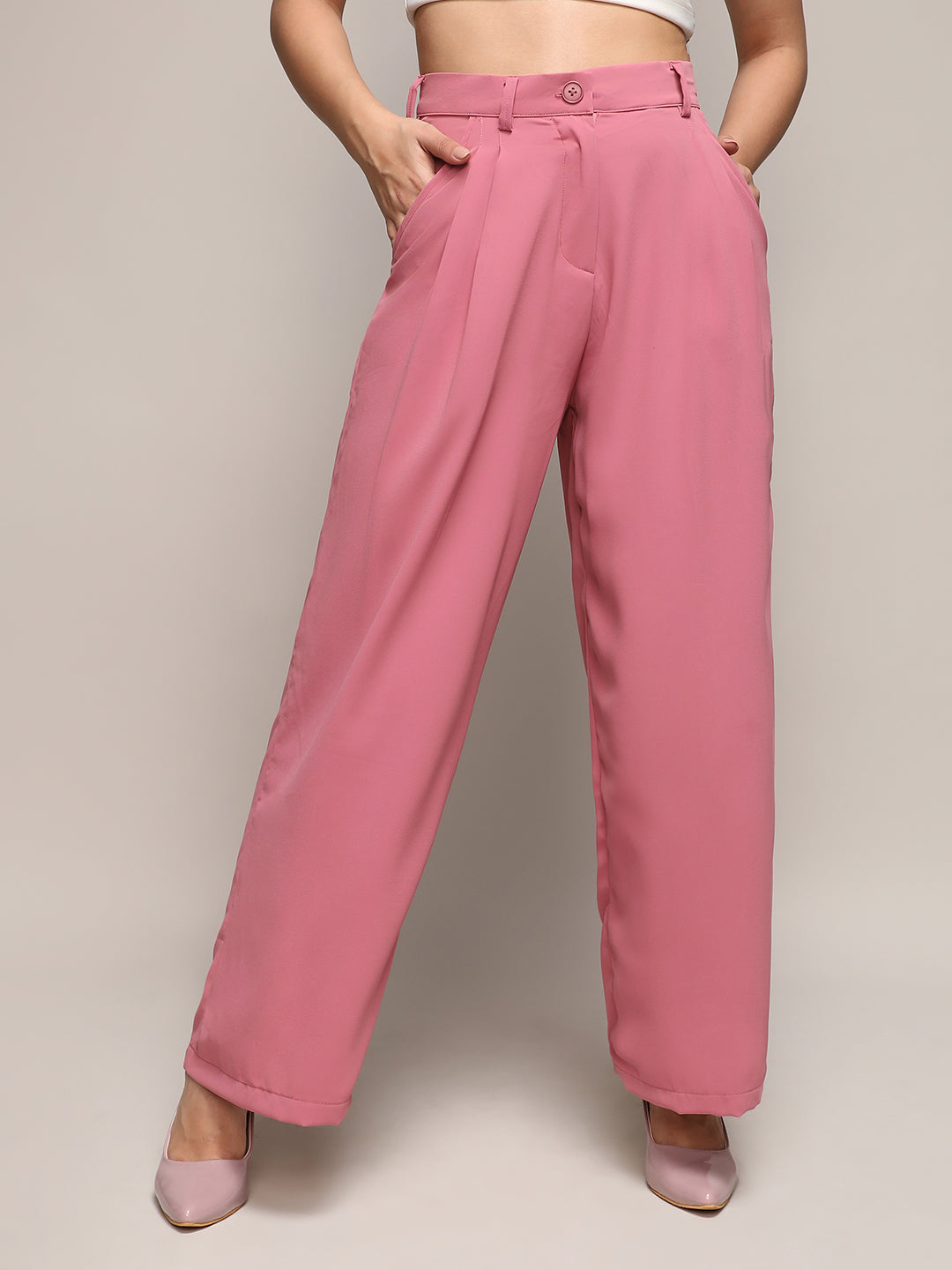 Straight Fit Tailored Trousers