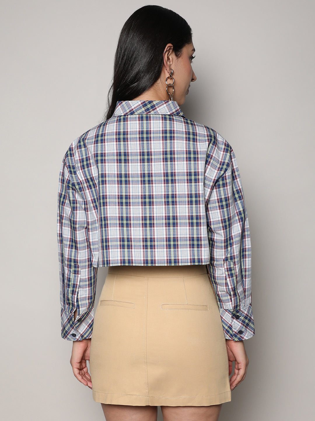 Tartan Plaid Crop Shirt