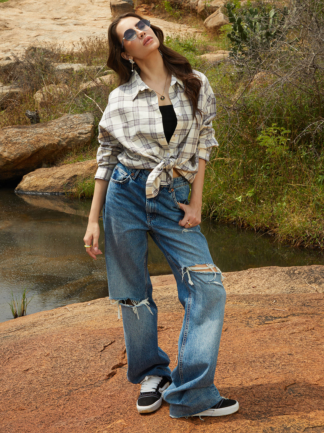 Tartan Plaid Oversized Shirt