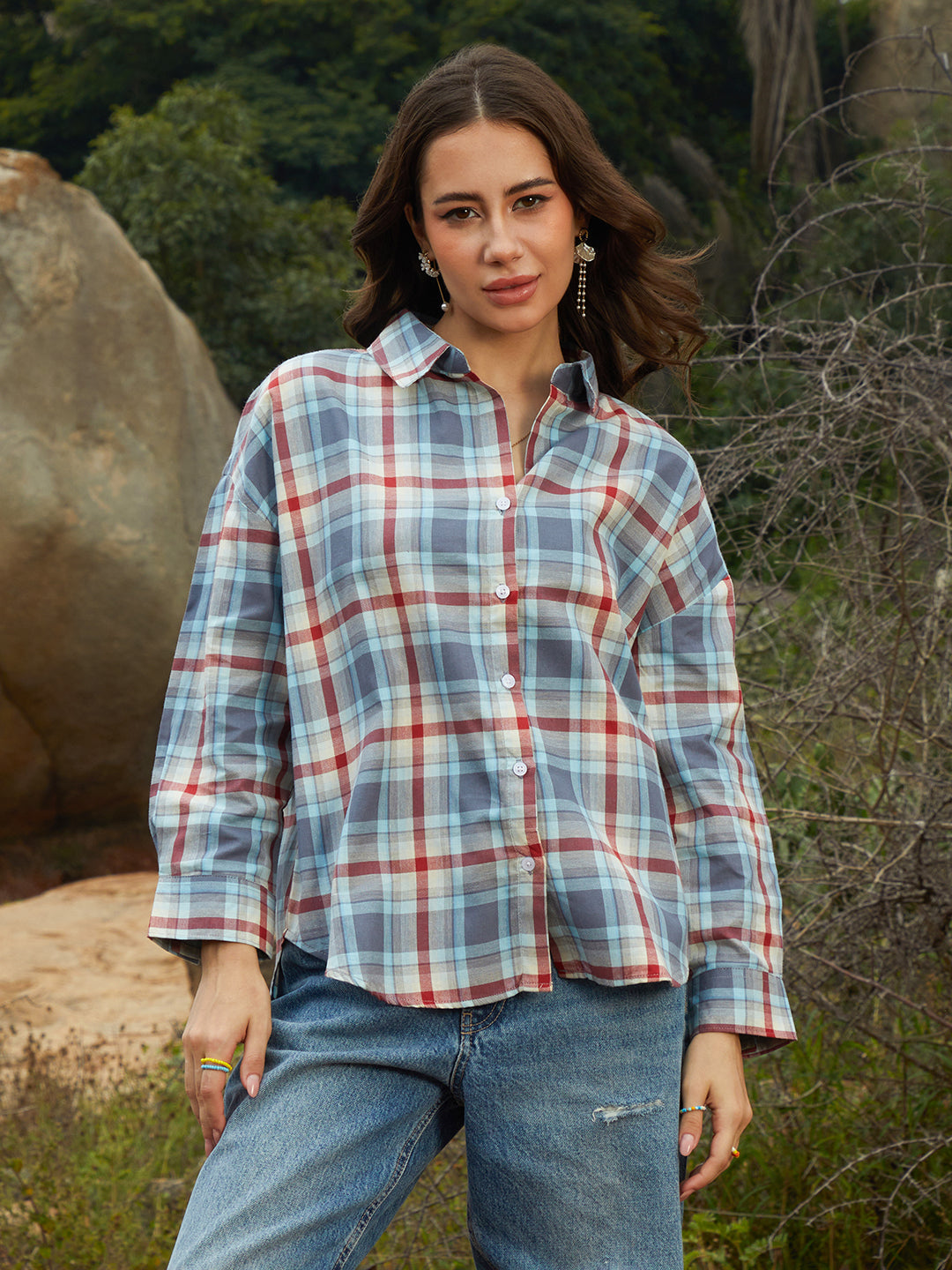 Tartan Plaid Oversized Shirt