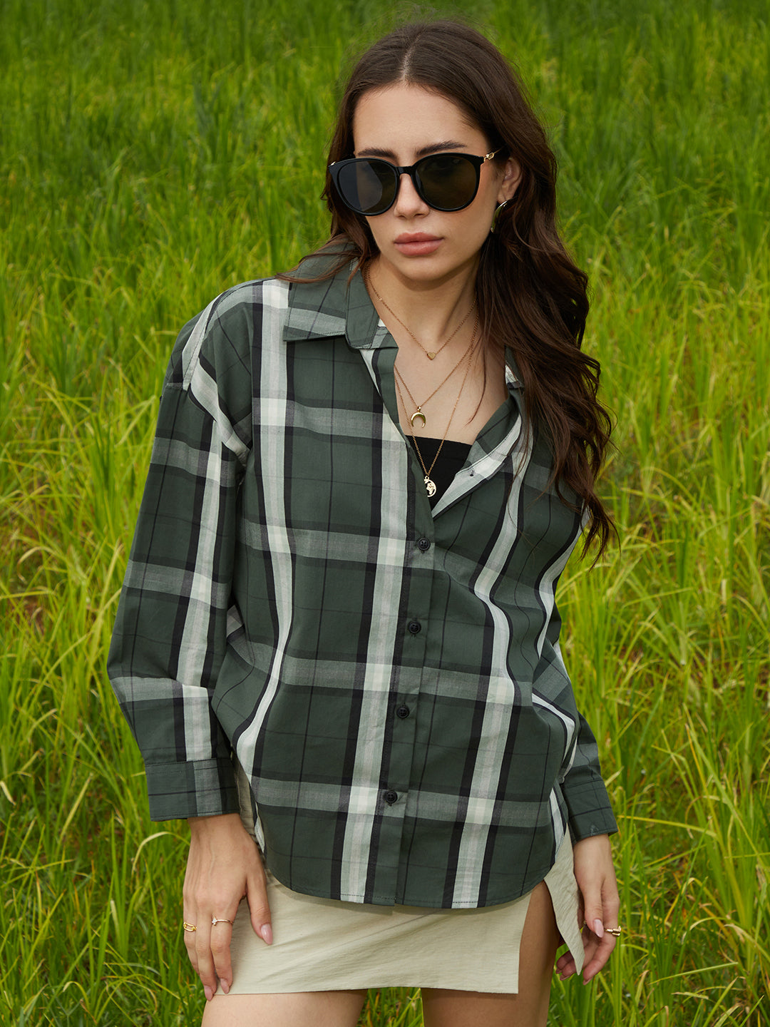 Tartan Plaid Oversized Shirt