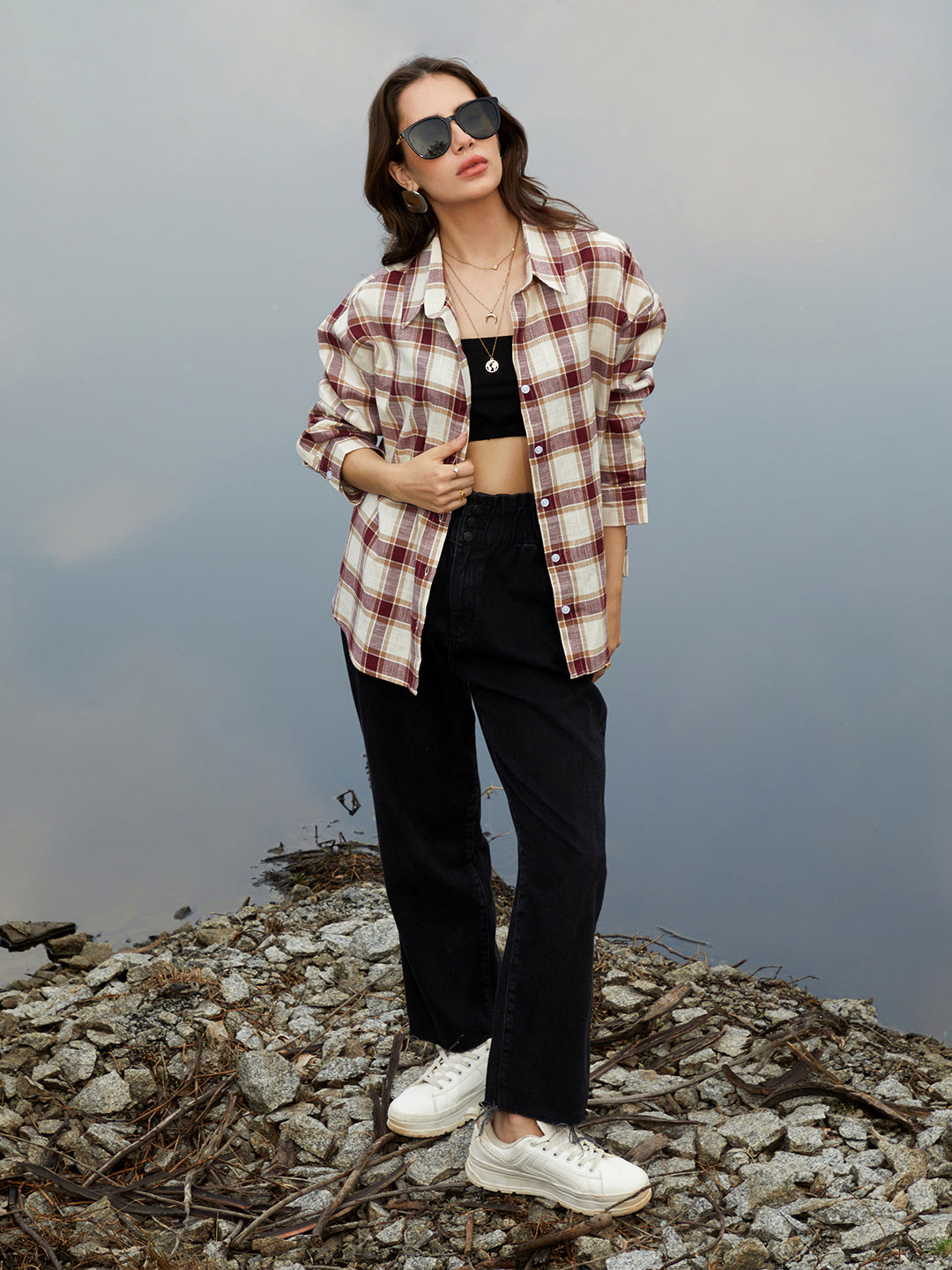 Tartan Plaid Oversized Shirt