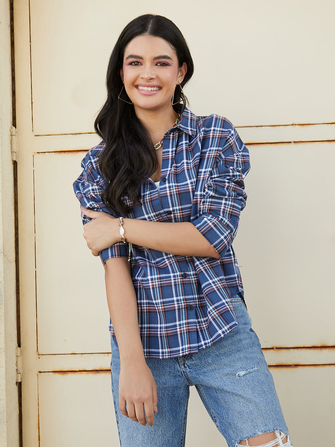 Tartan Plaid Oversized Shirt