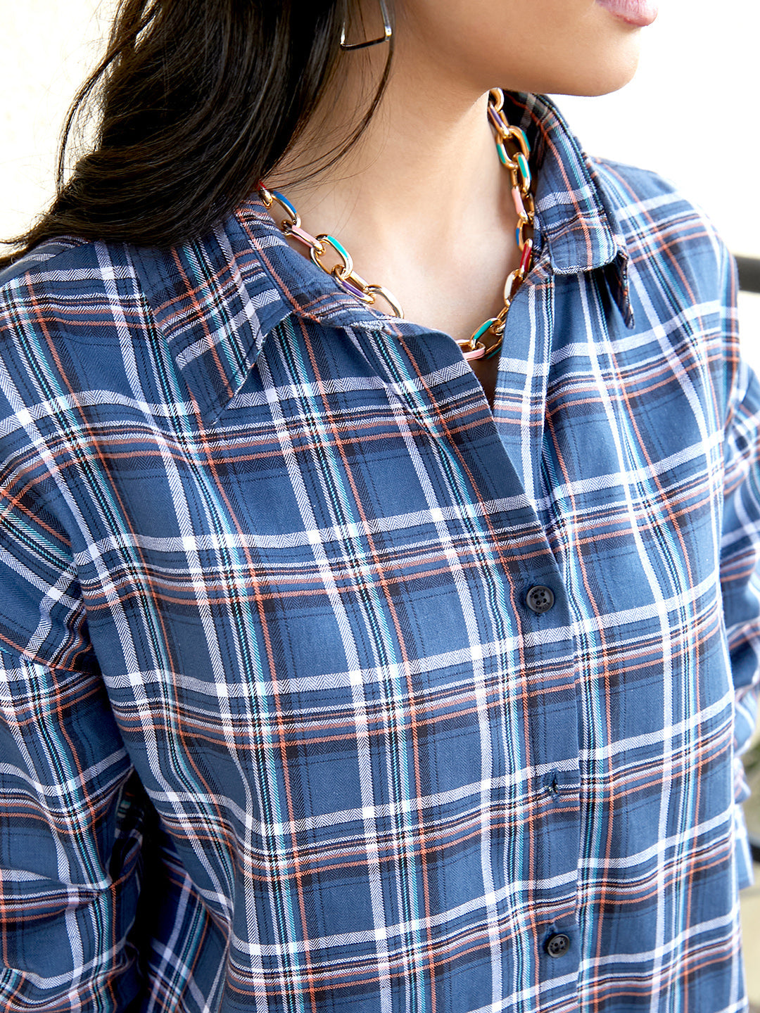 Tartan Plaid Oversized Shirt