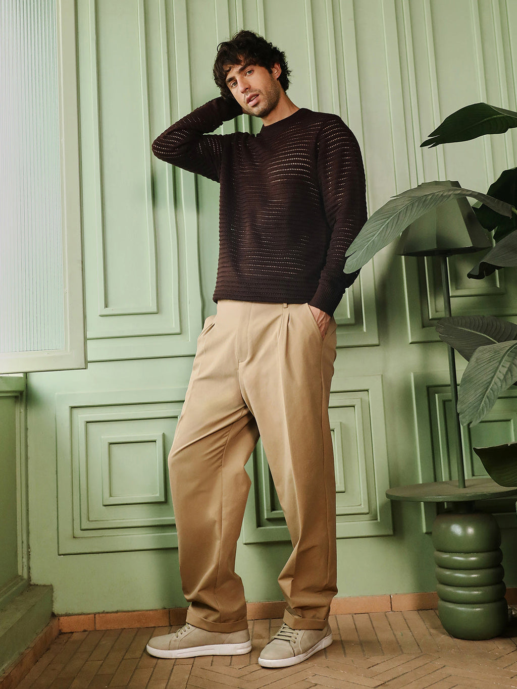 Loose-Knit Pullover Sweater