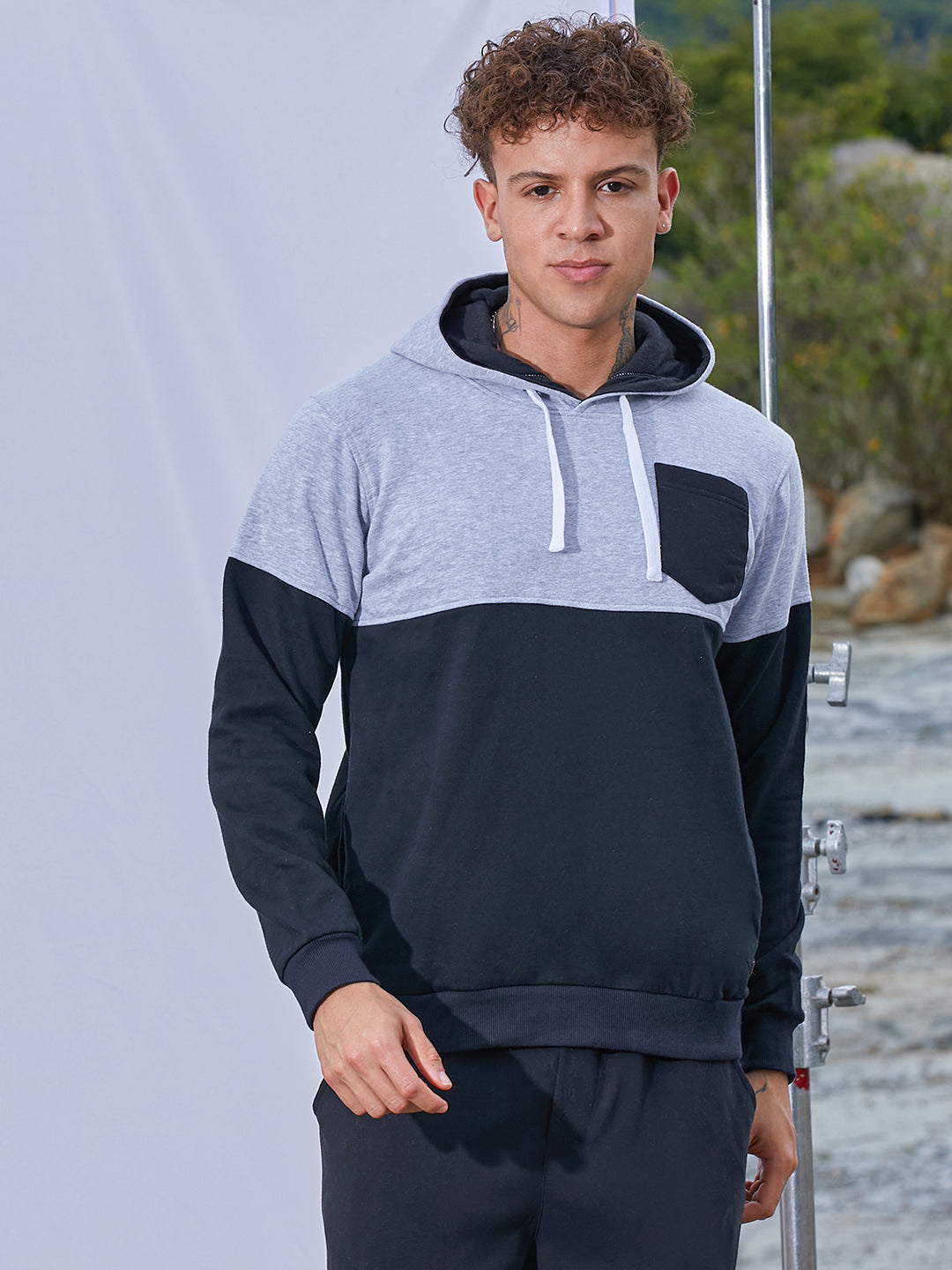 Pullover Hoodie With Patch Pocket