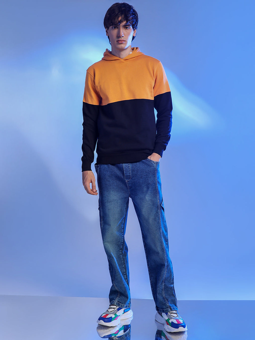 Contrast Blcok Sweatshirt