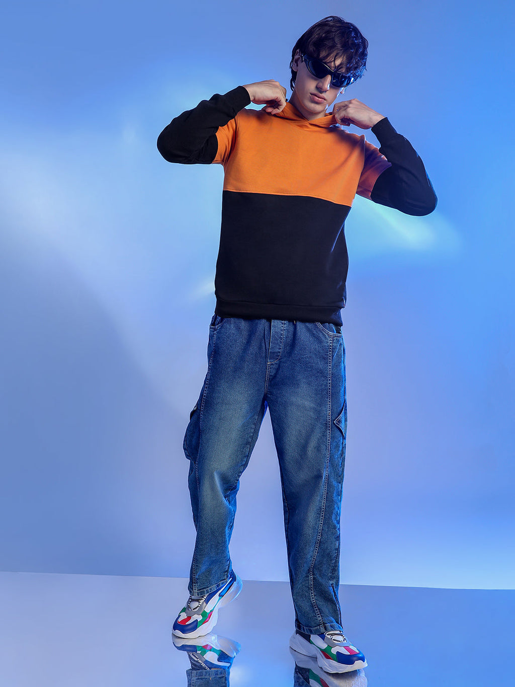 Contrast Blcok Sweatshirt