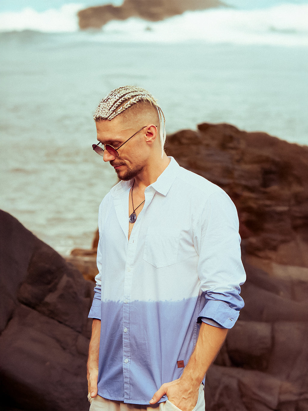 Contrast Ombre Shirt