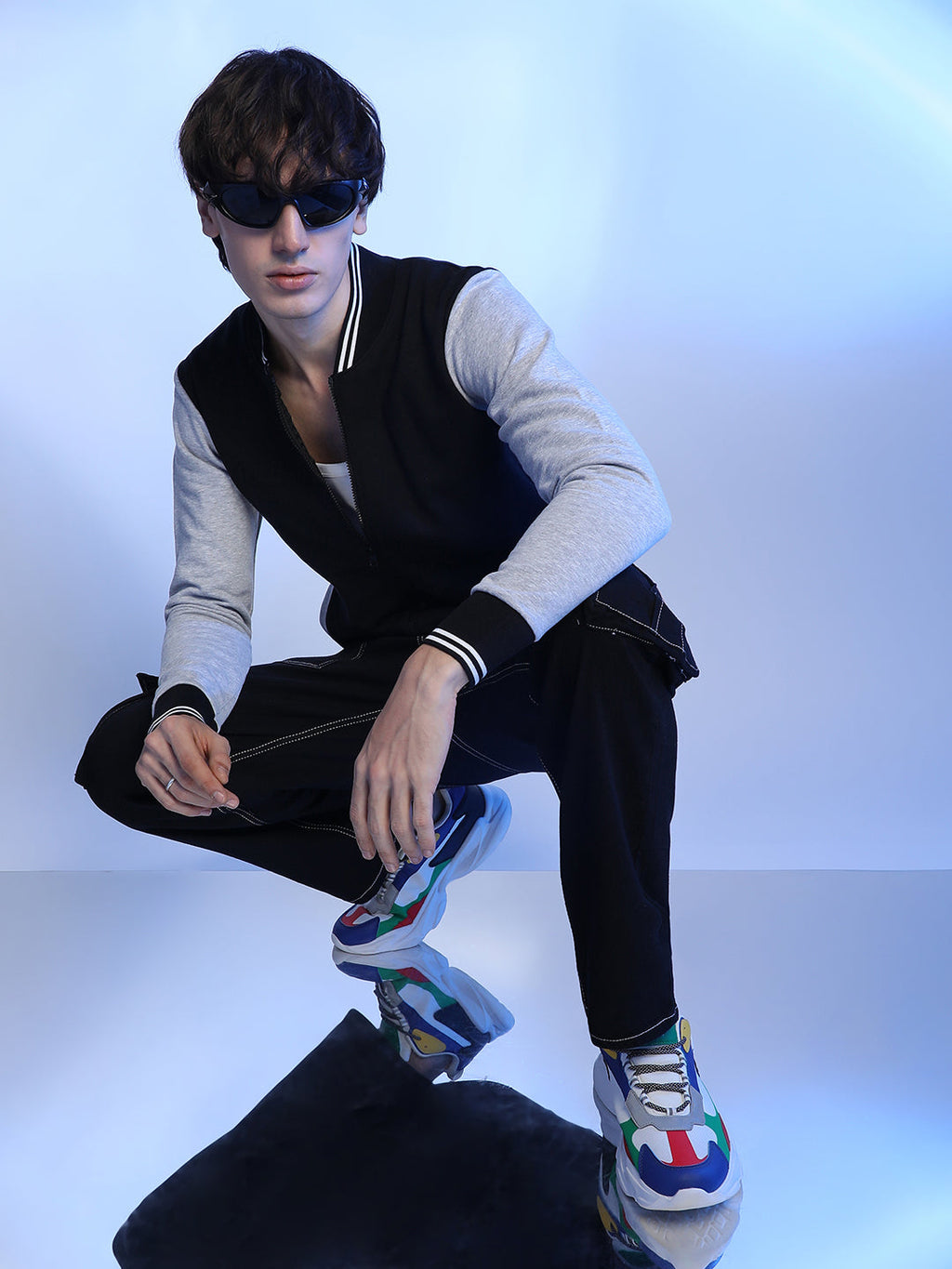 Zip-Front Block Jacket