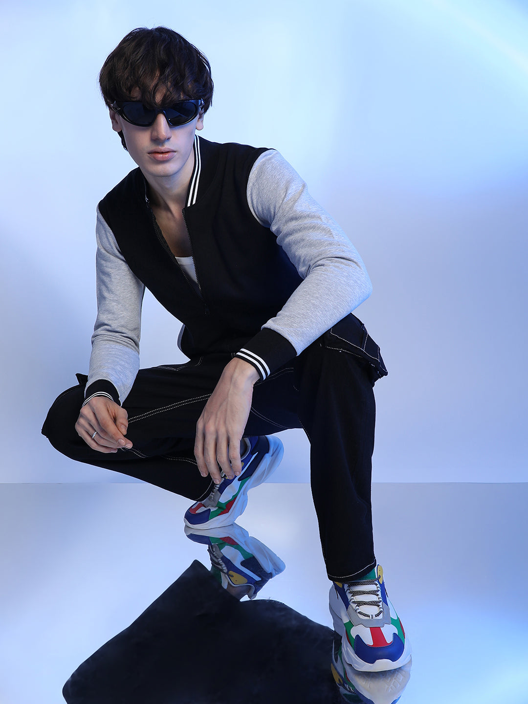 Zip-Front Block Jacket