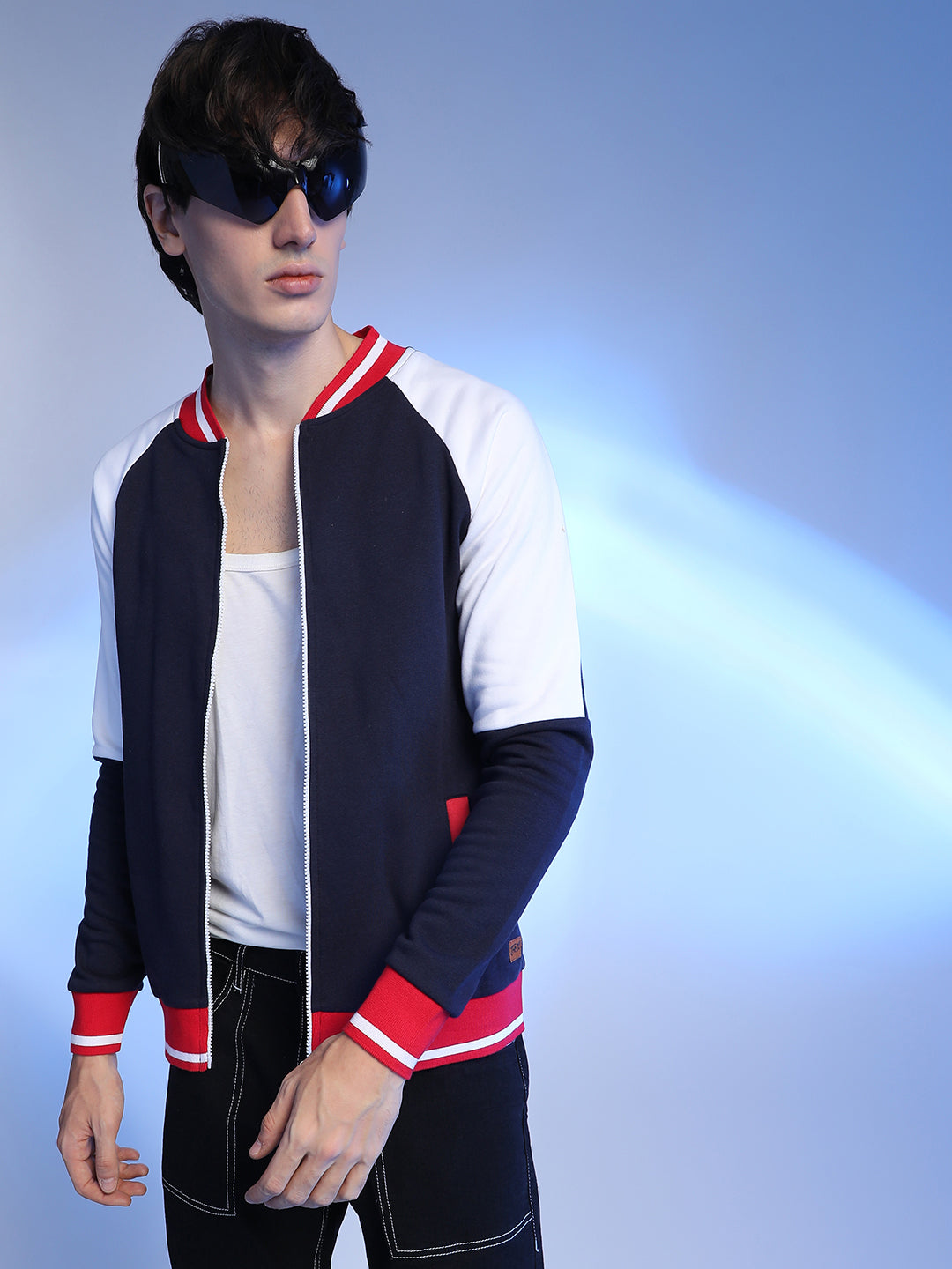 Zip-Front Jacket With Raglan Sleeve