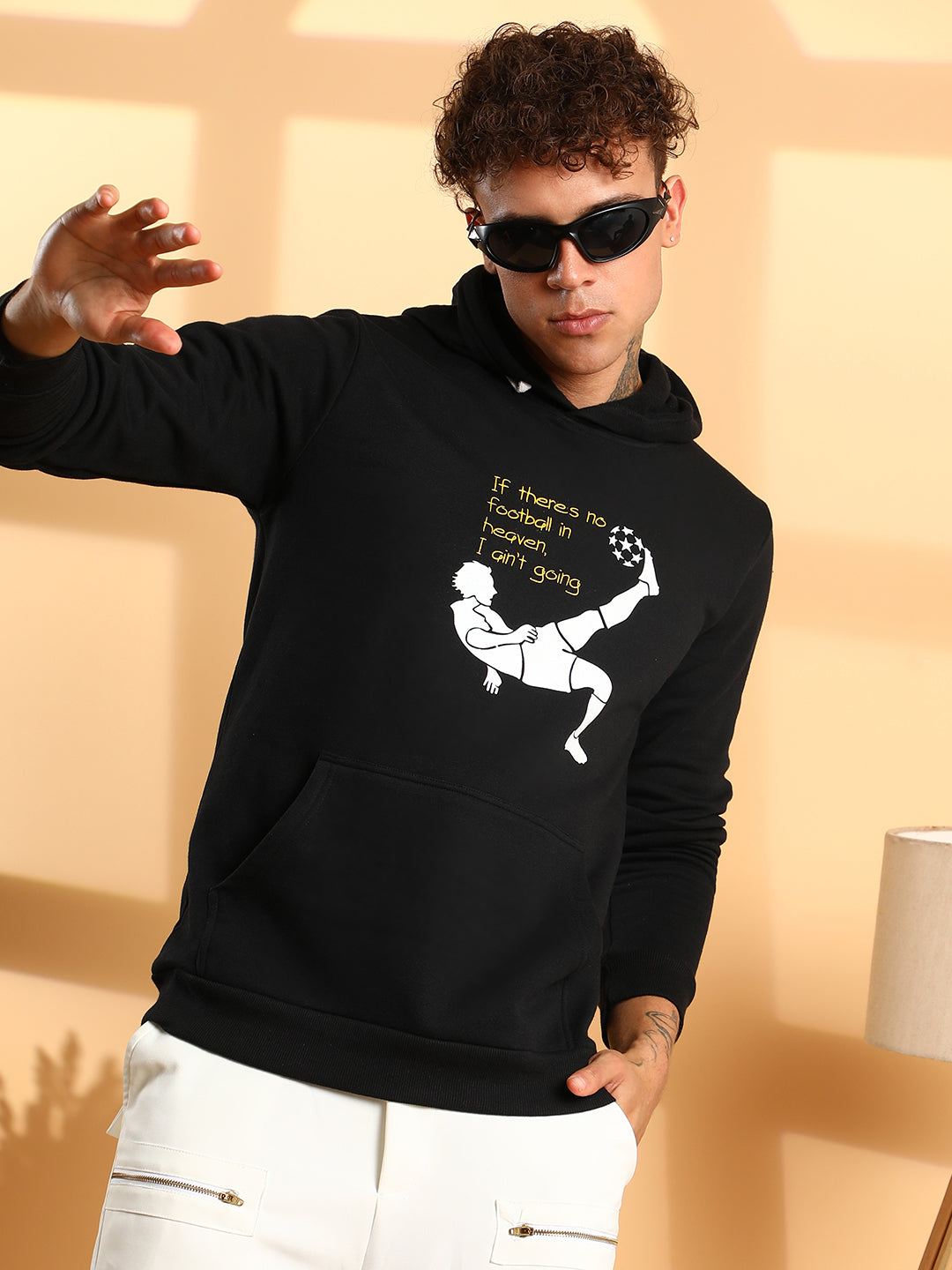 Football Hoodie With Kangaroo Pocket