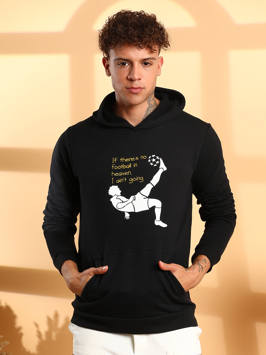 Football Hoodie With Kangaroo Pocket