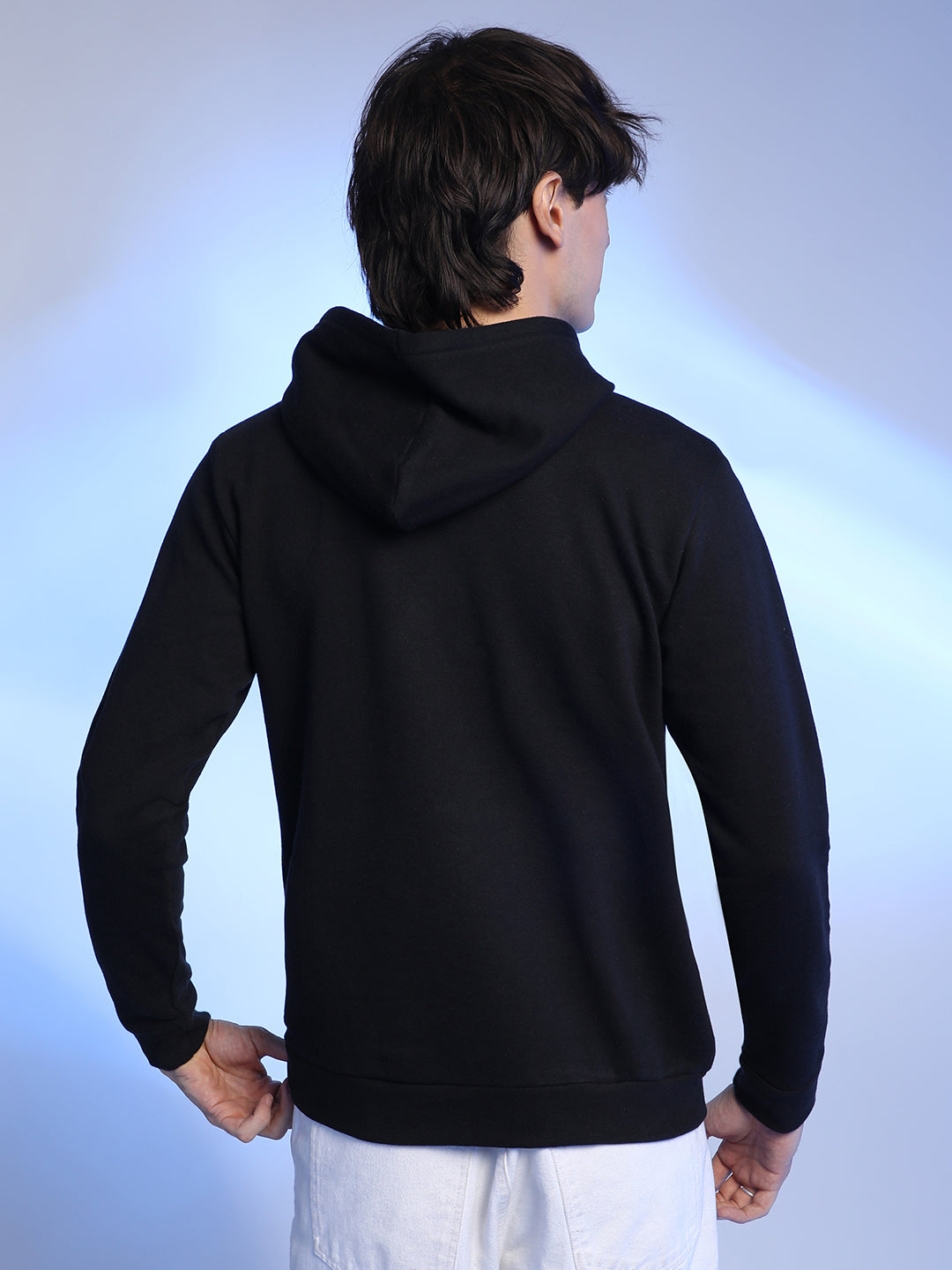 Pullover Hoodie With Contrast Drawstring