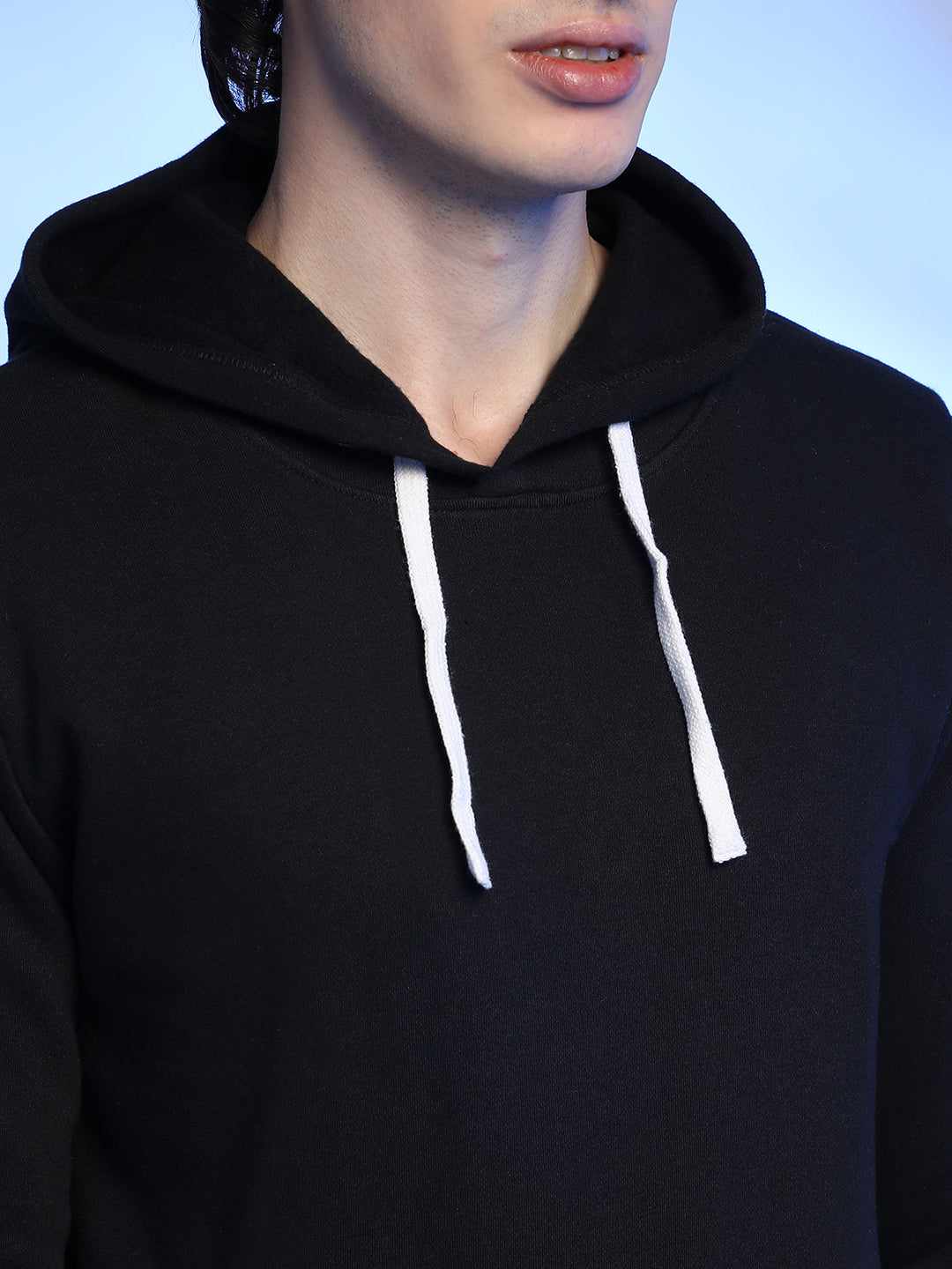 Pullover Hoodie With Contrast Drawstring