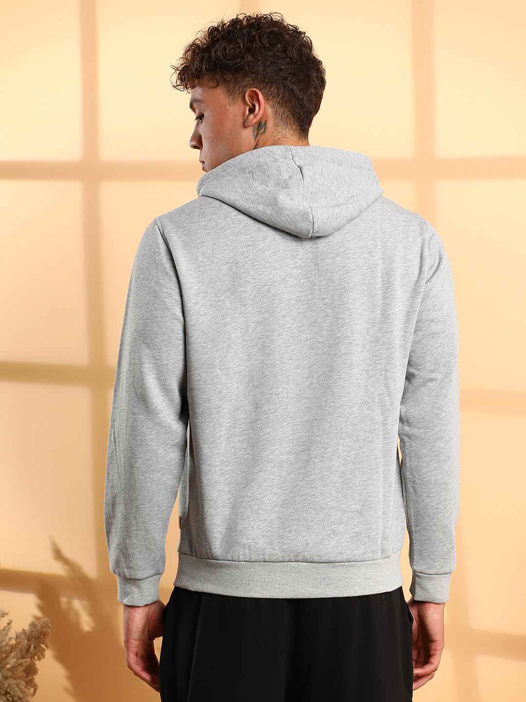 Pullover Hoodie With Contrast Drawstring