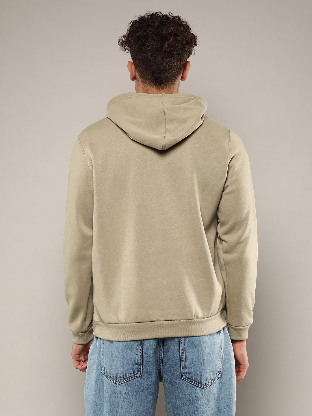 Pullover Hoodie With Contrast Drawstring