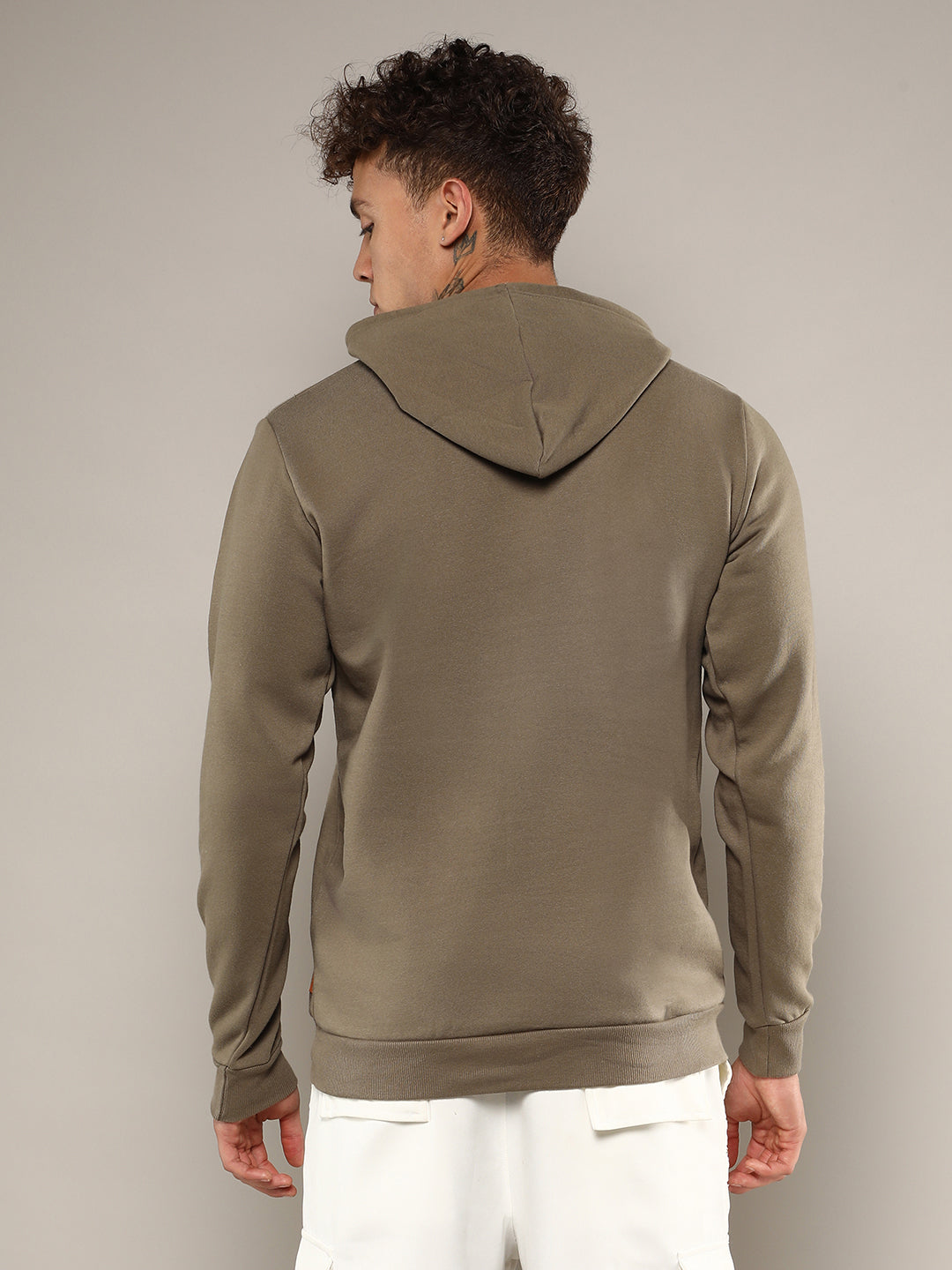 Pullover Hoodie With Contrast Drawstring