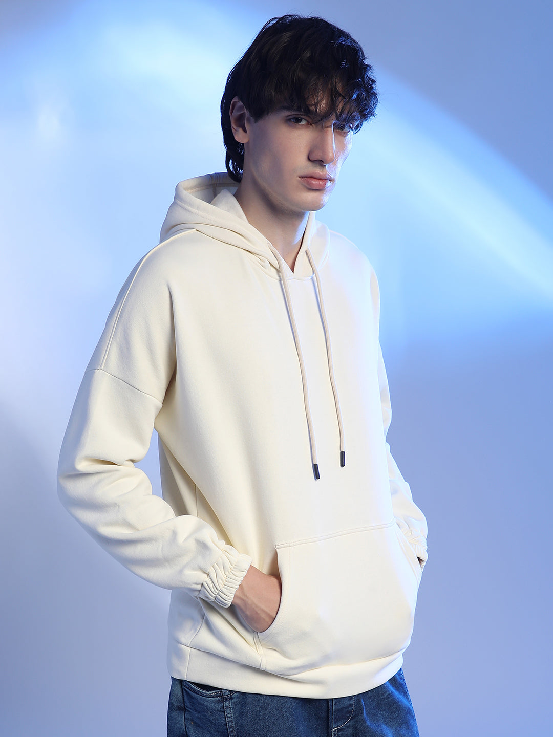 Oversized Pullover Sweatshirt With Kangaroo Pocket