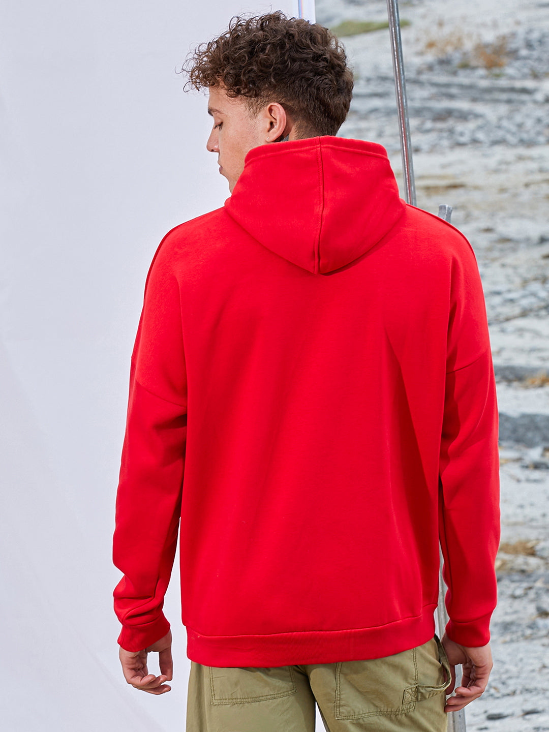 Oversized Basic Hoodie With Kangaroo Pocket