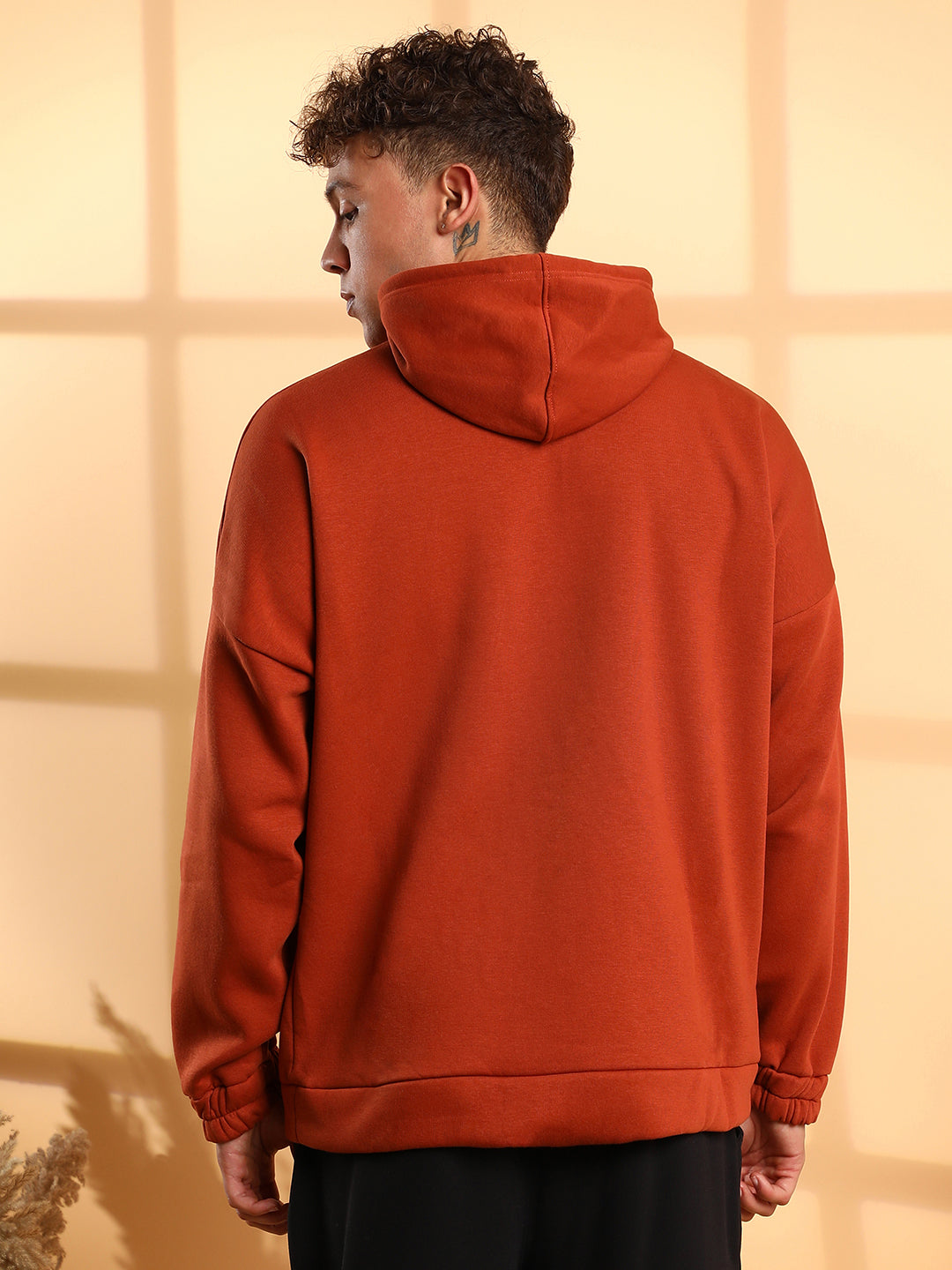 Oversized Pullover Sweatshirt With Kangaroo Pocket