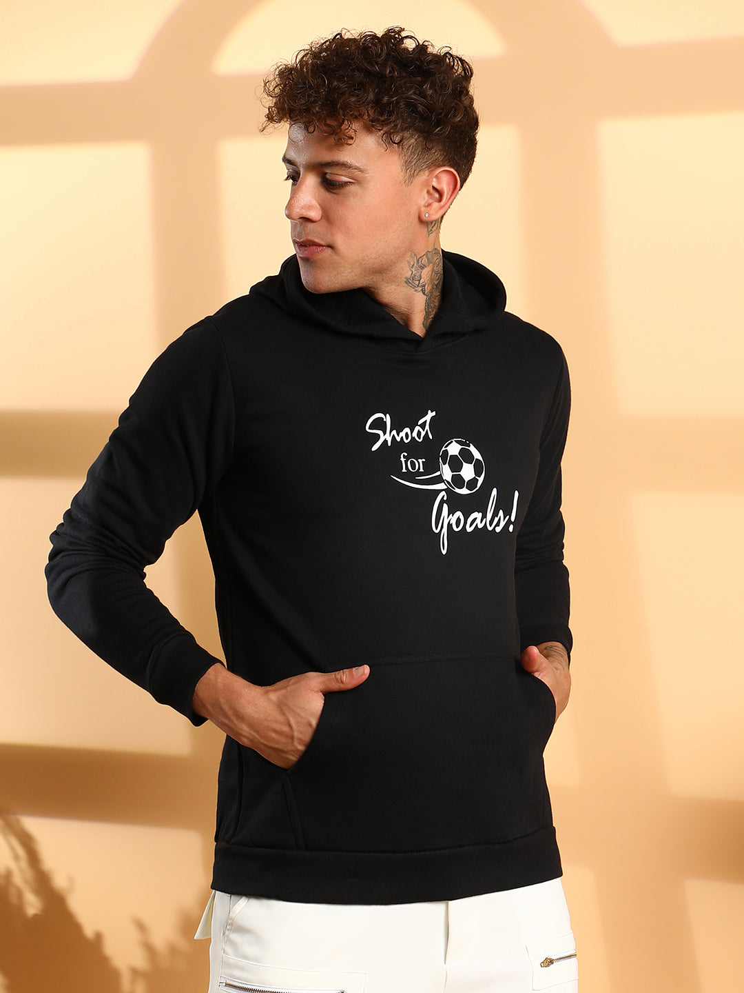 Shoot For Goals Hoodie With Kangaroo Pocket