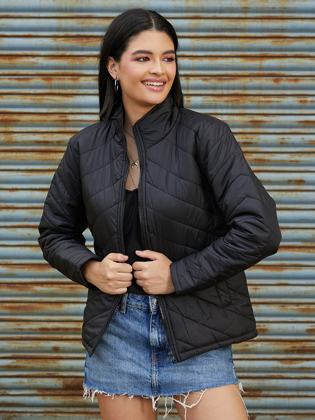 Chevron Quilted Jacket