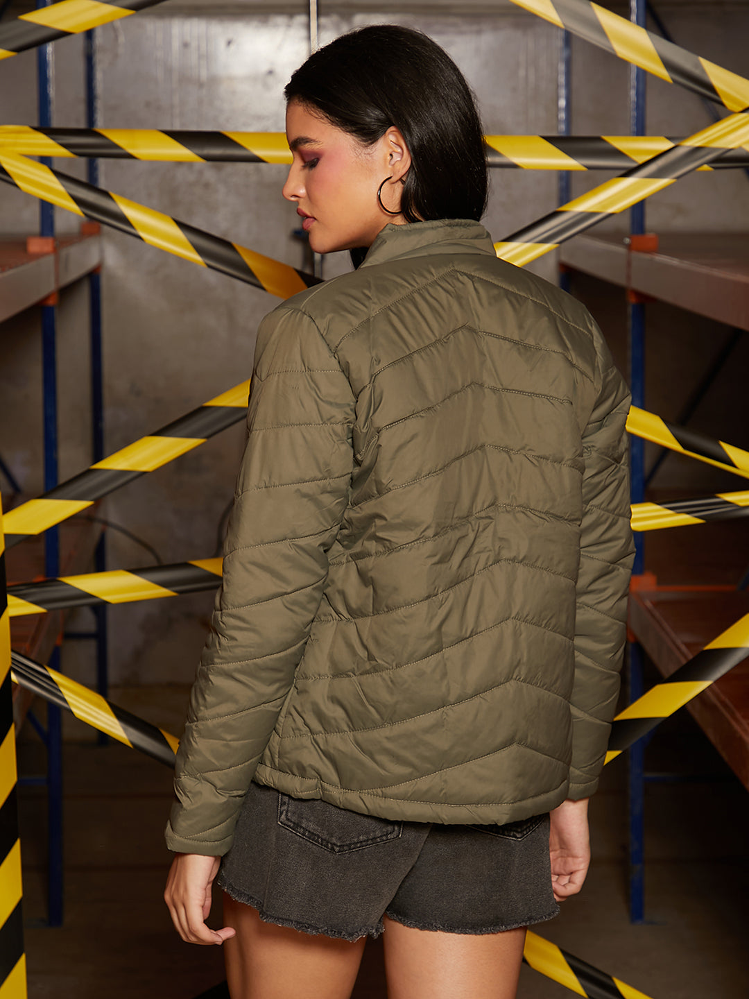 Chevron Quilted Jacket