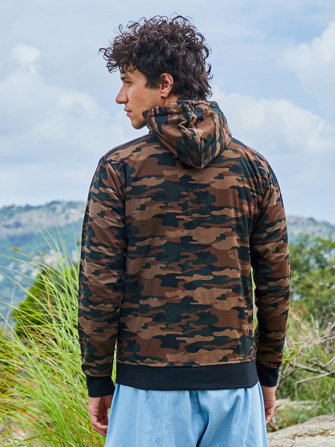 Camouflage Hoodie With Insert Pocket