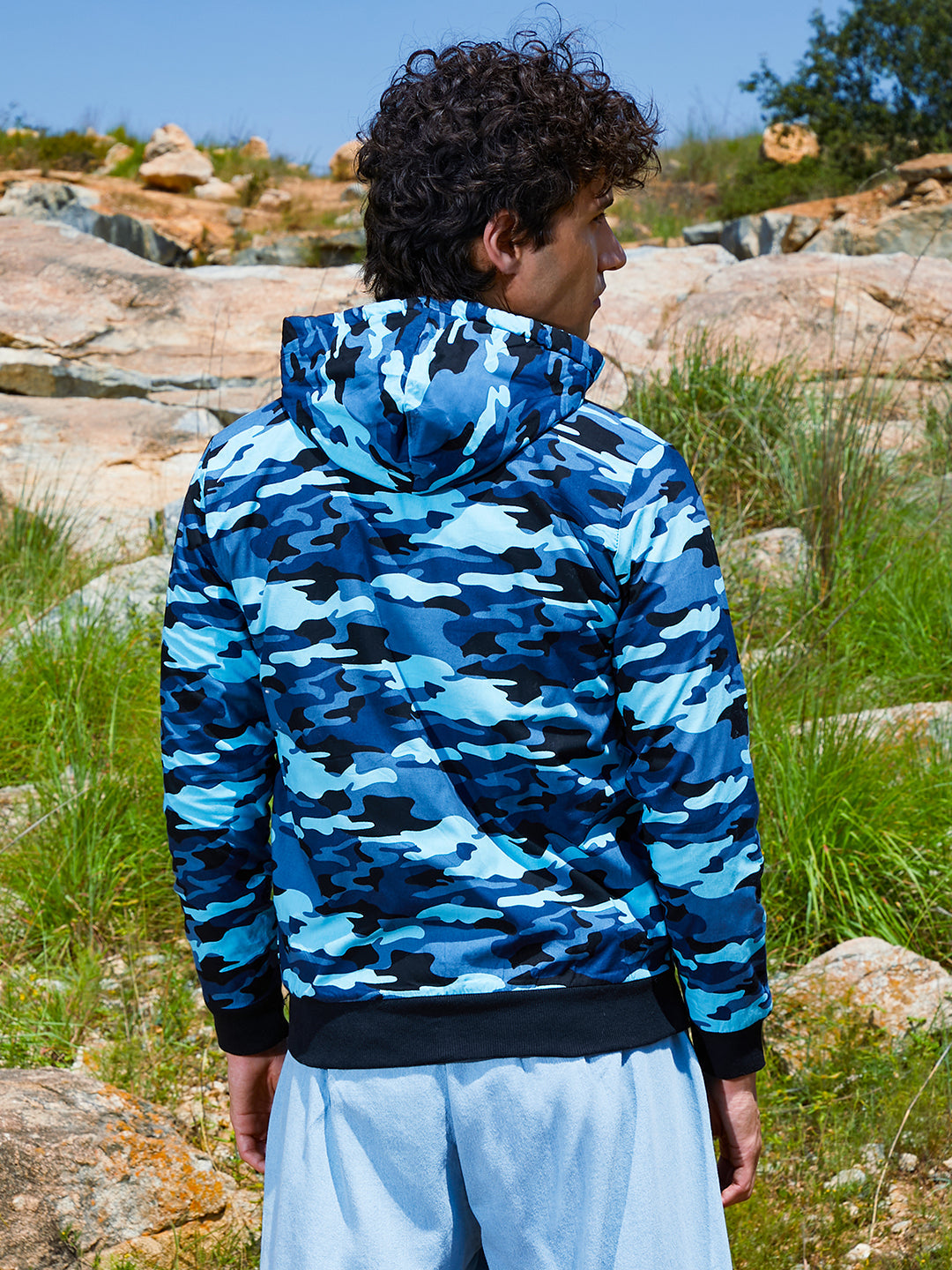 Camouflage Hoodie With Insert Pocket