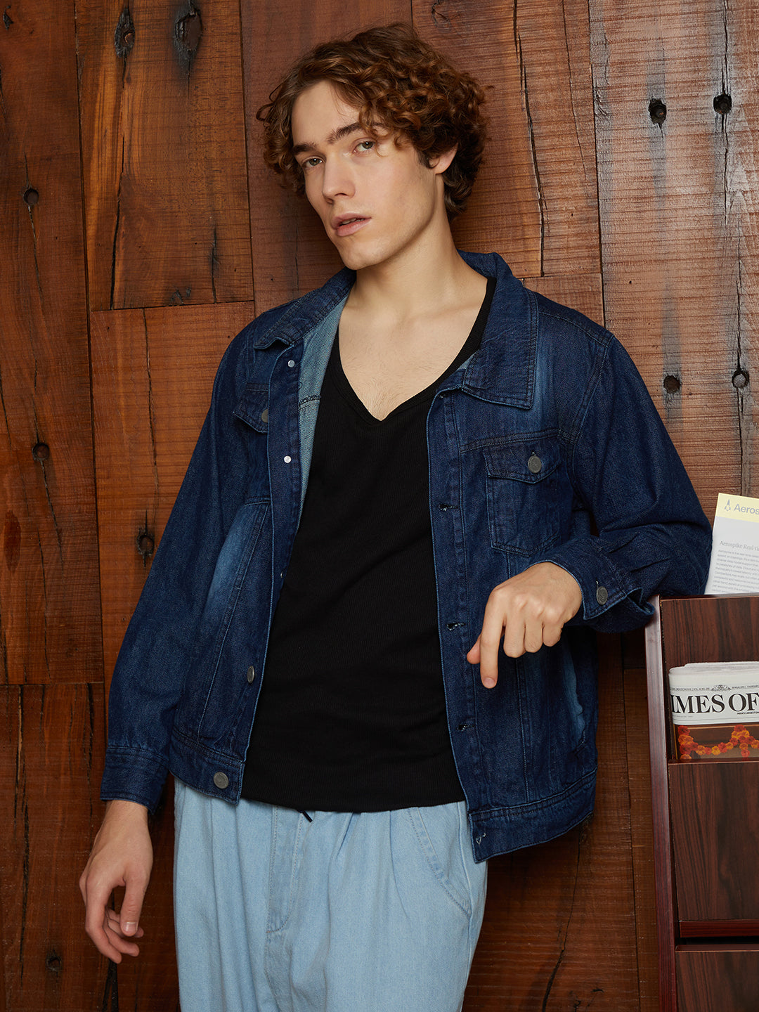 Medium-Wash Relaxed Denim Jacket