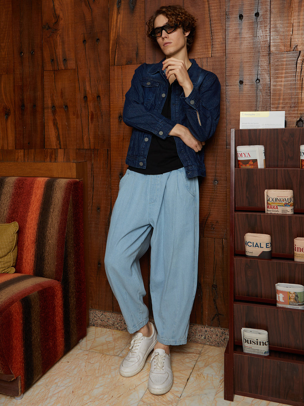 Medium-Wash Relaxed Denim Jacket